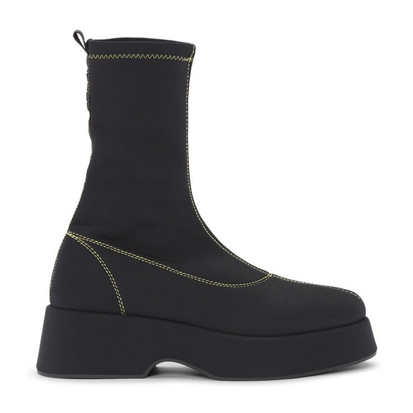NEW Ganni Retro Flatform Ankle Sockboots Black/Yellow Size EU 39/US 9 - Picture 3 of 12